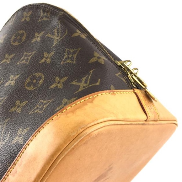 Alma Handbag Brown Monogram Canvas Satchel - Picture 10 of 12